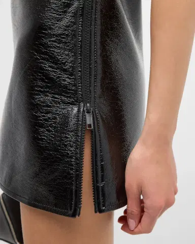 Courrèges Reedition Vinyl A-Line Mini Dress | Thumbnail 5 Courrèges Reedition Vinyl A-Line Mini Dress | Thumbnail 5