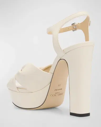 Jimmy Choo Heloise Leather Ankle-Strap Platform Sandals | Thumbnail 3 Jimmy Choo Heloise Leather Ankle-Strap Platform Sandals | Thumbnail 3