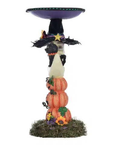 Katherine 's Collection Jacks and Cats Moon Pillar Candle Holder | Thumbnail 1 Katherine 's Collection Jacks and Cats Moon Pillar Candle Holder | Thumbnail 1