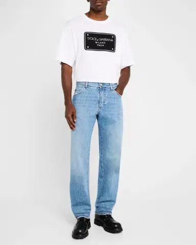 Dolce & Gabbana Men's Prima Straight-Leg Jeans | Thumbnail 2 Dolce & Gabbana Men's Prima Straight-Leg Jeans | Thumbnail 2