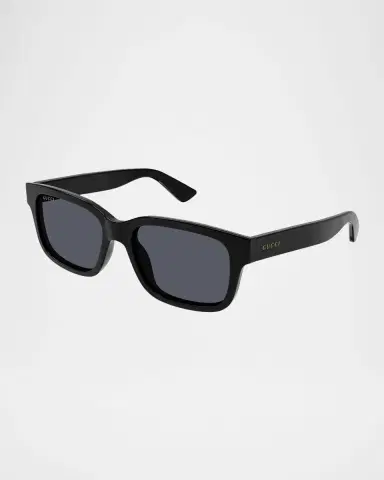 Gucci Men's Rectangle Plastic Sunglasses | Thumbnail 2 Gucci Men's Rectangle Plastic Sunglasses | Thumbnail 2