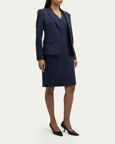 Lafayette 148 New York Sleeveless V-Neck Stretch Wool Dress | Thumbnail 3 Lafayette 148 New York Sleeveless V-Neck Stretch Wool Dress | Thumbnail 3