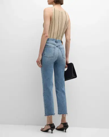 TOTEME Classic Cut Frayed Denim Pants | Thumbnail 4 TOTEME Classic Cut Frayed Denim Pants | Thumbnail 4