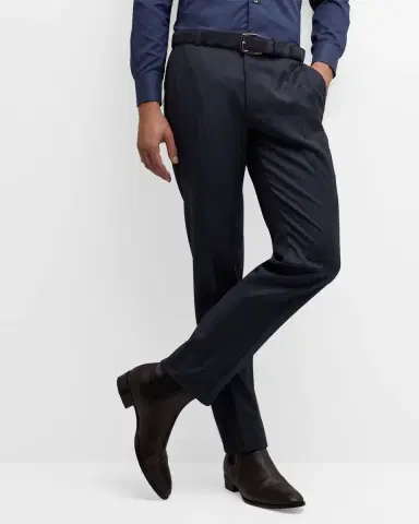 Brioni Men's Textured Wool Dress Pants | Thumbnail 6 Brioni Men's Textured Wool Dress Pants | Thumbnail 6