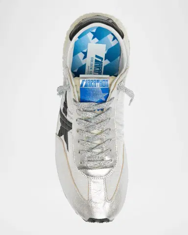 Golden Goose Men's Marathon Nylon and Leather Low-Top Sneakers | Thumbnail 5 Golden Goose Men's Marathon Nylon and Leather Low-Top Sneakers | Thumbnail 5