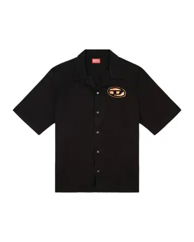 Diesel Men's S-Stan Bleach D-Logo Camp Shirt | Thumbnail 1 Diesel Men's S-Stan Bleach D-Logo Camp Shirt | Thumbnail 1