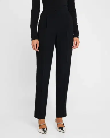 Emporio Armani Essentials Pleated Tapered Trousers | Thumbnail 4 Emporio Armani Essentials Pleated Tapered Trousers | Thumbnail 4