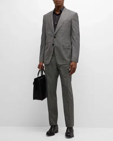 Tom Ford Men's Shelton Prince of Wales Suit | Thumbnail 6 Tom Ford Men's Shelton Prince of Wales Suit | Thumbnail 6