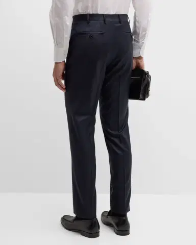 Canali Men's Solid 150s Wool Twill Pants | Thumbnail 2 Canali Men's Solid 150s Wool Twill Pants | Thumbnail 2