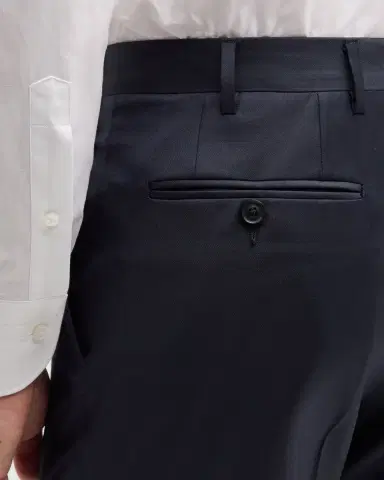 Canali Men's Solid 150s Wool Twill Pants | Thumbnail 4 Canali Men's Solid 150s Wool Twill Pants | Thumbnail 4