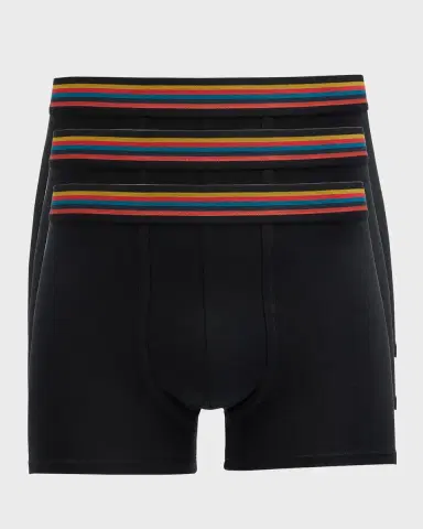Paul Smith Men 's 3-Pack Striped Waistband Trunks | Thumbnail 2 Paul Smith Men 's 3-Pack Striped Waistband Trunks | Thumbnail 2