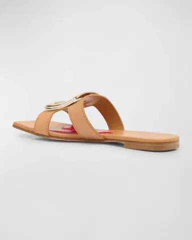 Roger Vivier Leather Buckle Flat Slide Sandals | Thumbnail 3 Roger Vivier Leather Buckle Flat Slide Sandals | Thumbnail 3