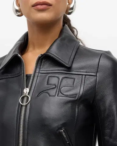 Courrèges Buckle Leather Biker Jacket | Thumbnail 4 Courrèges Buckle Leather Biker Jacket | Thumbnail 4