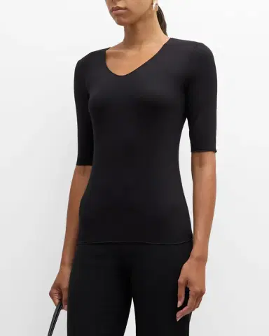 Emporio Armani Fitted Jersey Top | Thumbnail 4 Emporio Armani Fitted Jersey Top | Thumbnail 4