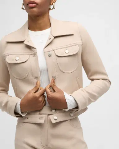 Courrèges Signature Twill Trucker Jacket | Thumbnail 12 Courrèges Signature Twill Trucker Jacket | Thumbnail 12
