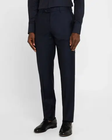 Giorgio Armani Men's Flat-Front Twill Trousers | Thumbnail 3 Giorgio Armani Men's Flat-Front Twill Trousers | Thumbnail 3