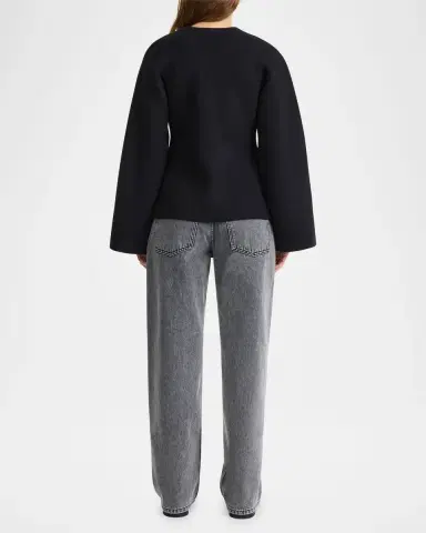 By Malene Birger Tinley Ribbed Double-Breasted Sweater | Thumbnail 3 By Malene Birger Tinley Ribbed Double-Breasted Sweater | Thumbnail 3