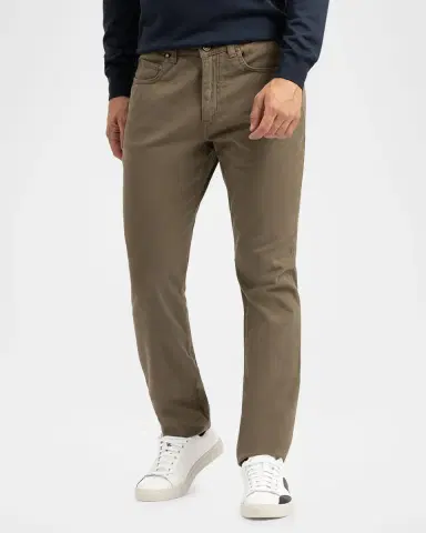Boglioli Men's Washed Cotton 5-Pocket Pants | Thumbnail 4 Boglioli Men's Washed Cotton 5-Pocket Pants | Thumbnail 4