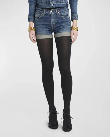 TOM FORD Mid-Rise Comfort Stone-Washed Denim Shorts | Thumbnail 2 TOM FORD Mid-Rise Comfort Stone-Washed Denim Shorts | Thumbnail 2