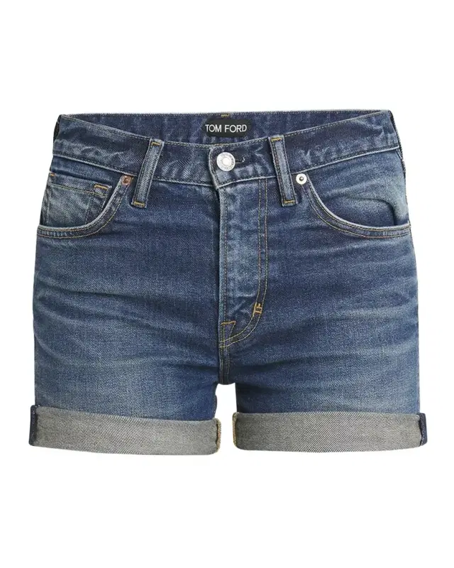 Mid-Rise Comfort Stone-Washed Denim Shorts Mid-Rise Comfort Stone-Washed Denim Shorts
