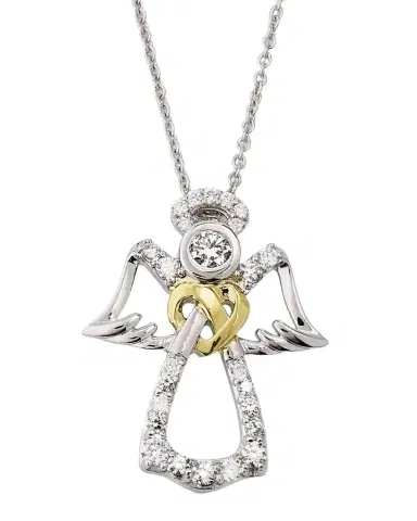 Roberto Coin 18K Gold Diamond Angel Pendant Necklace | Thumbnail 1 Roberto Coin 18K Gold Diamond Angel Pendant Necklace | Thumbnail 1