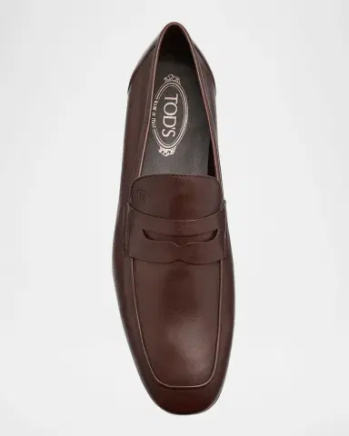 Tod's Men's Leather Penny Loafers | Thumbnail 3 Tod's Men's Leather Penny Loafers | Thumbnail 3