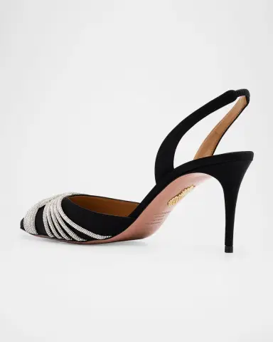 Aquazzura Satin Gatsby Slingback Pumps | Thumbnail 4 Aquazzura Satin Gatsby Slingback Pumps | Thumbnail 4
