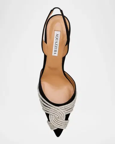 Aquazzura Satin Gatsby Slingback Pumps | Thumbnail 6 Aquazzura Satin Gatsby Slingback Pumps | Thumbnail 6