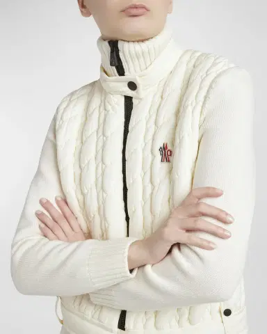 Moncler Grenoble Wool Quilted Zip-Up Cardigan | Thumbnail 5 Moncler Grenoble Wool Quilted Zip-Up Cardigan | Thumbnail 5