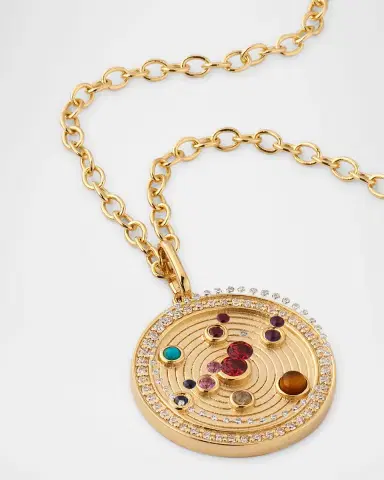 Sydney Evan The Universe Coin on Oval Link Chain Necklace | Thumbnail 3 Sydney Evan The Universe Coin on Oval Link Chain Necklace | Thumbnail 3