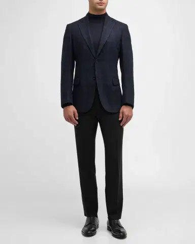 Brioni Men's Wool-Cashmere Windowpane Sport Coat | Thumbnail 2 Brioni Men's Wool-Cashmere Windowpane Sport Coat | Thumbnail 2