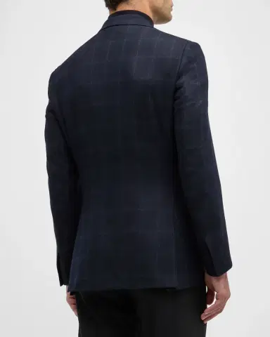 Brioni Men's Wool-Cashmere Windowpane Sport Coat | Thumbnail 3 Brioni Men's Wool-Cashmere Windowpane Sport Coat | Thumbnail 3
