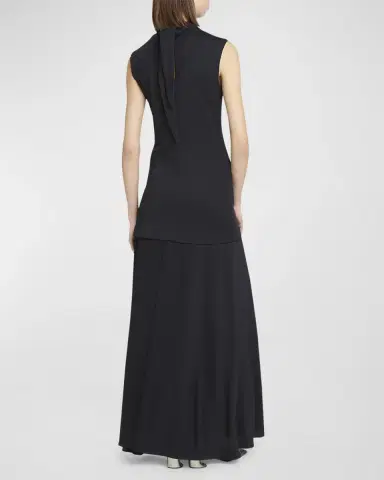 Jil Sander Sleeveless Drop-Waist Layered Maxi Dress | Thumbnail 5 Jil Sander Sleeveless Drop-Waist Layered Maxi Dress | Thumbnail 5