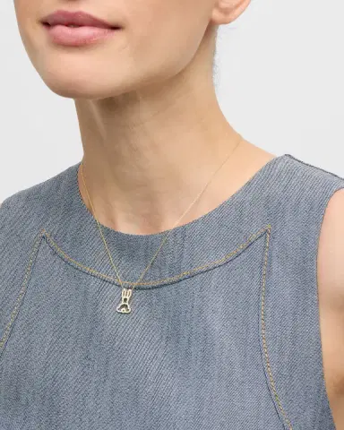 Roberto Coin 18K Yellow Gold Tiny Treasures Diamond Bunny Pendant Necklace | Thumbnail 2 Roberto Coin 18K Yellow Gold Tiny Treasures Diamond Bunny Pendant Necklace | Thumbnail 2