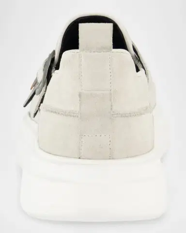 Karl Lagerfeld Paris Men's Sneaker-Sole Suede Double-Monk Loafers | Thumbnail 2 Karl Lagerfeld Paris Men's Sneaker-Sole Suede Double-Monk Loafers | Thumbnail 2