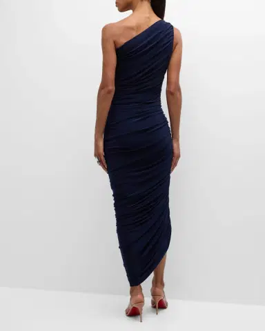 Norma Kamali Diana Shirred One-Shoulder Gown | Thumbnail 4 Norma Kamali Diana Shirred One-Shoulder Gown | Thumbnail 4