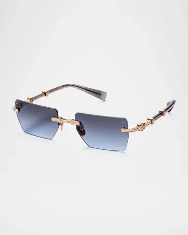 Balmain Pierre Titanium Rectangle Sunglasses | Thumbnail 2 Balmain Pierre Titanium Rectangle Sunglasses | Thumbnail 2