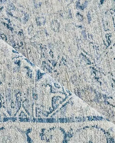 Exquisite Rugs Vintage Looms Light Blue/Blue Polyester powerloom Area Rug | Thumbnail 4 Exquisite Rugs Vintage Looms Light Blue/Blue Polyester powerloom Area Rug | Thumbnail 4
