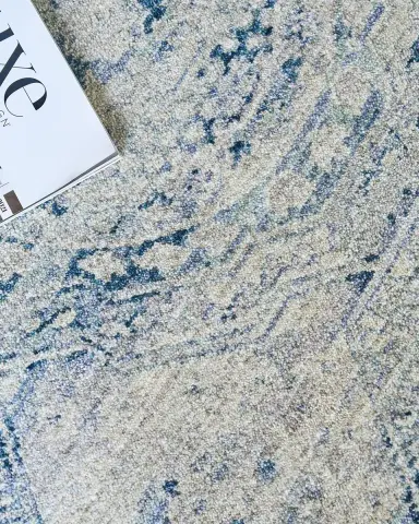 Exquisite Rugs Vintage Looms Light Blue/Blue Polyester powerloom Area Rug | Thumbnail 5 Exquisite Rugs Vintage Looms Light Blue/Blue Polyester powerloom Area Rug | Thumbnail 5