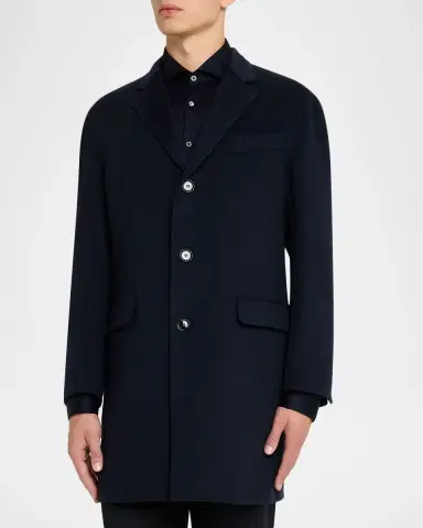 Brioni Men's Wool and Cashmere Double-Face Top Coat | Thumbnail 3 Brioni Men's Wool and Cashmere Double-Face Top Coat | Thumbnail 3