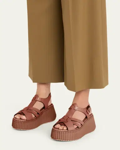 Chloé Nama Leather T-Strap Platform Sandals | Thumbnail 2 Chloé Nama Leather T-Strap Platform Sandals | Thumbnail 2