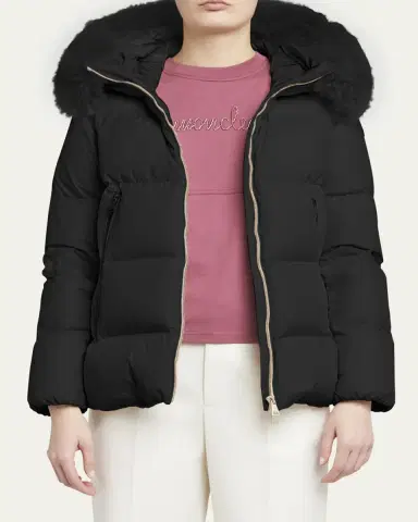 Moncler Laiche Short Puffer Parka Jacket | Thumbnail 4 Moncler Laiche Short Puffer Parka Jacket | Thumbnail 4