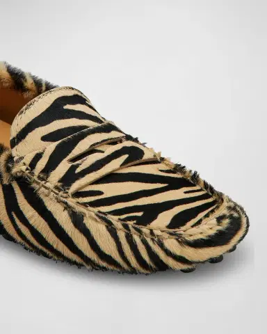 Tod 's Gommino Calf Hair Penny Driver Loafers | Thumbnail 4 Tod 's Gommino Calf Hair Penny Driver Loafers | Thumbnail 4
