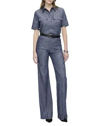 CALLAS Milano Vesper Button-Down Stretch Denim Shirt | Thumbnail 1 CALLAS Milano Vesper Button-Down Stretch Denim Shirt | Thumbnail 1
