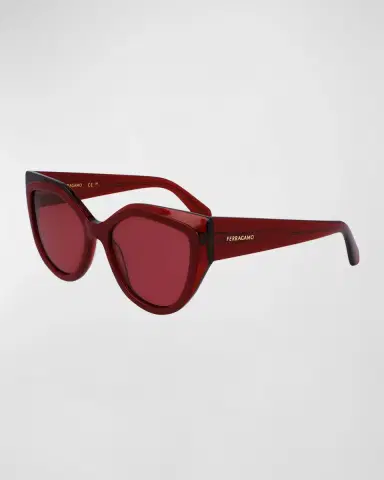 Ferragamo Classic Logo Acetate Cat-Eye Sunglasses | Thumbnail 2 Ferragamo Classic Logo Acetate Cat-Eye Sunglasses | Thumbnail 2