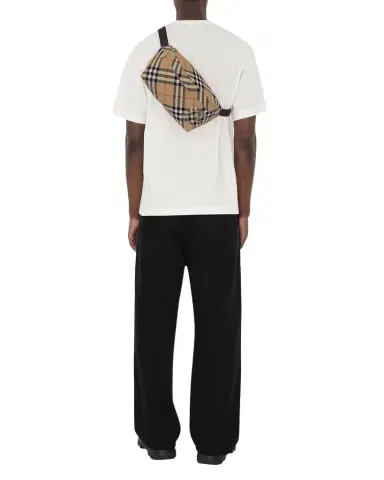 Burberry Men's Essential Check Belt Bag | Thumbnail 1 Burberry Men's Essential Check Belt Bag | Thumbnail 1