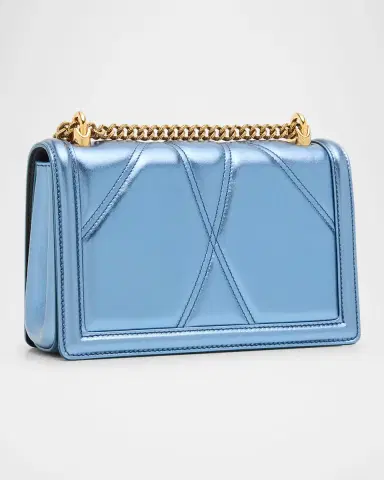 Dolce & Gabbana Devotion Medium Quilted Metallic Chain Shoulder Bag | Thumbnail 3 Dolce & Gabbana Devotion Medium Quilted Metallic Chain Shoulder Bag | Thumbnail 3
