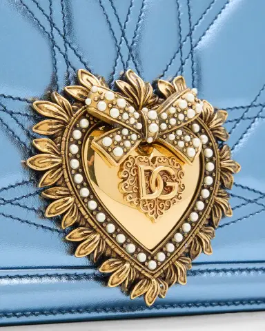 Dolce & Gabbana Devotion Medium Quilted Metallic Chain Shoulder Bag | Thumbnail 6 Dolce & Gabbana Devotion Medium Quilted Metallic Chain Shoulder Bag | Thumbnail 6
