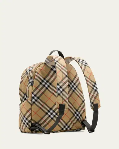 Burberry Men's Essential Check Backpack | Thumbnail 3 Burberry Men's Essential Check Backpack | Thumbnail 3
