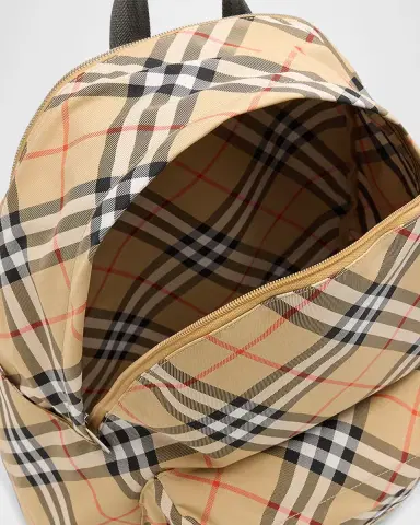 Burberry Men's Essential Check Backpack | Thumbnail 7 Burberry Men's Essential Check Backpack | Thumbnail 7